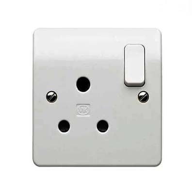 MK 10 Amp 3Pin Combined Socket Switch